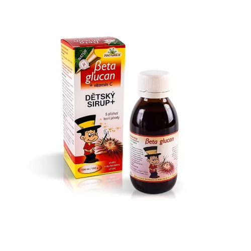 Beta glucan Dětský sirup + s příchutí lesní jahody 100 ml