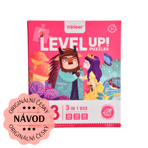 LEVEL UP! 03 - Dobrodružství princezen puzzle 3v1 verze 2022