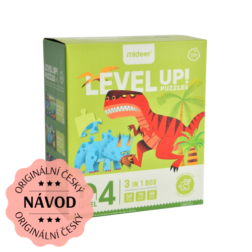 LEVEL UP! 04 - Dinosauři puzzle 3v1