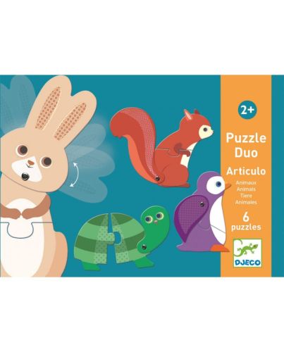 Duo Puzzle Zvířátka v pohybu 12 dílků