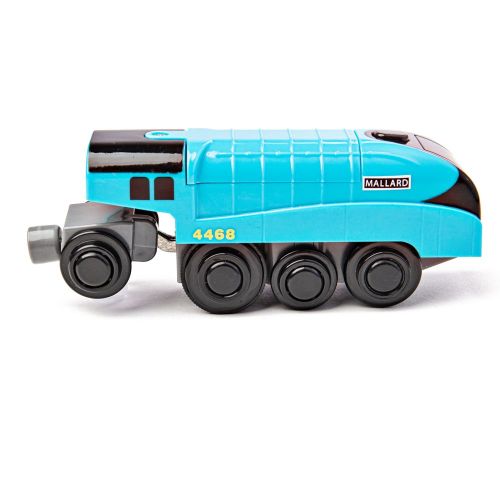 Bigjigs Rail Elektrická lokomotiva Mallard modrá