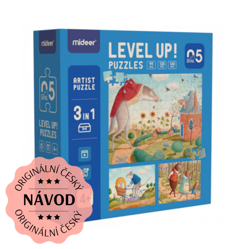 LEVEL UP! 05 - Zvířecí hrdinové puzzle 3v1