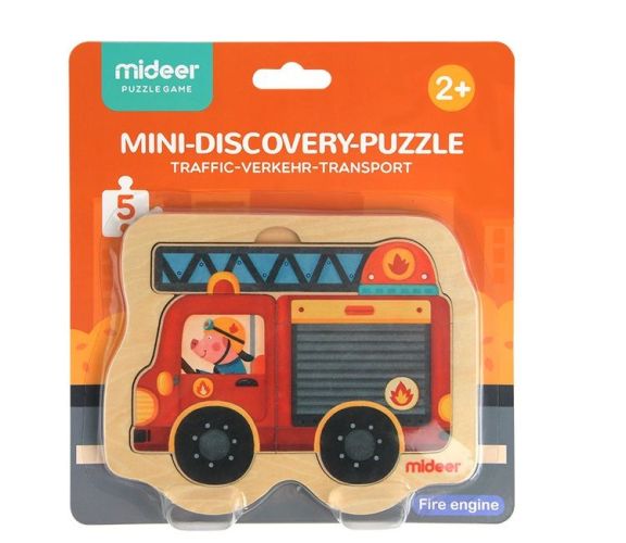 Mini puzzle Hasičské auto 5 dílků