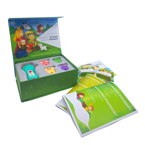 SADA Dětská promítací baterka 12 tradičních pohádek