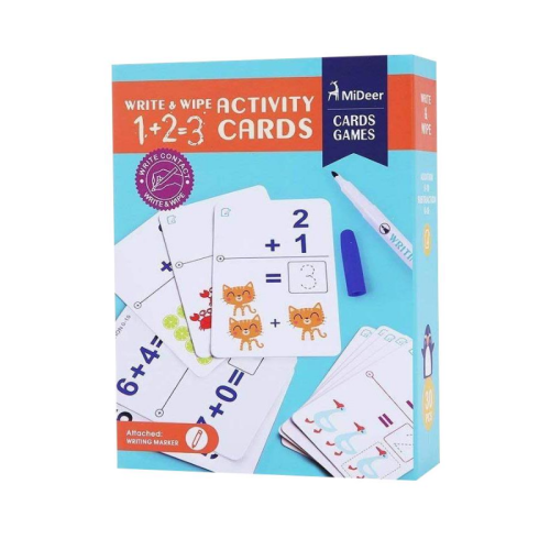 Učící stírací karty 1+2=3