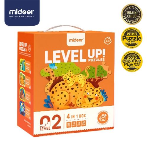 LEVEL UP! 02 - Zvířecí rodinky - Puzzle - poškozený obal