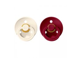 BIBS dudlík z přírodního kaučuku 2ks - vel. 1 - Ivory/ Ruby