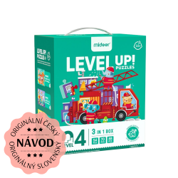 LEVEL UP! 04 - Dopravní prostředky puzzle 3v1