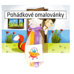 Dárkový balíček - fixa, voskovka, tetování a omalovánky - 4 ks