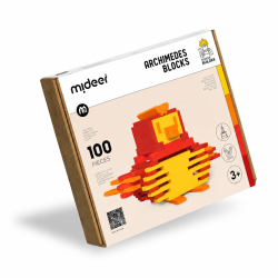 ARCHIMEDES BLOCKS dřevěné stavební kostky hřejivé barvy 100 ks
